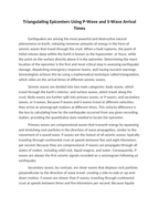 Triangulating Epicenters Using P-Wave and S-Wave Arrival Times Reading Worksheet sample page