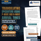 Triangulating Epicenters Using P-Wave and S-Wave Arrival Times Reading Worksheet cover