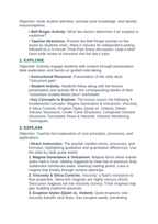 Volcanism 5E Lesson Plan sample page
