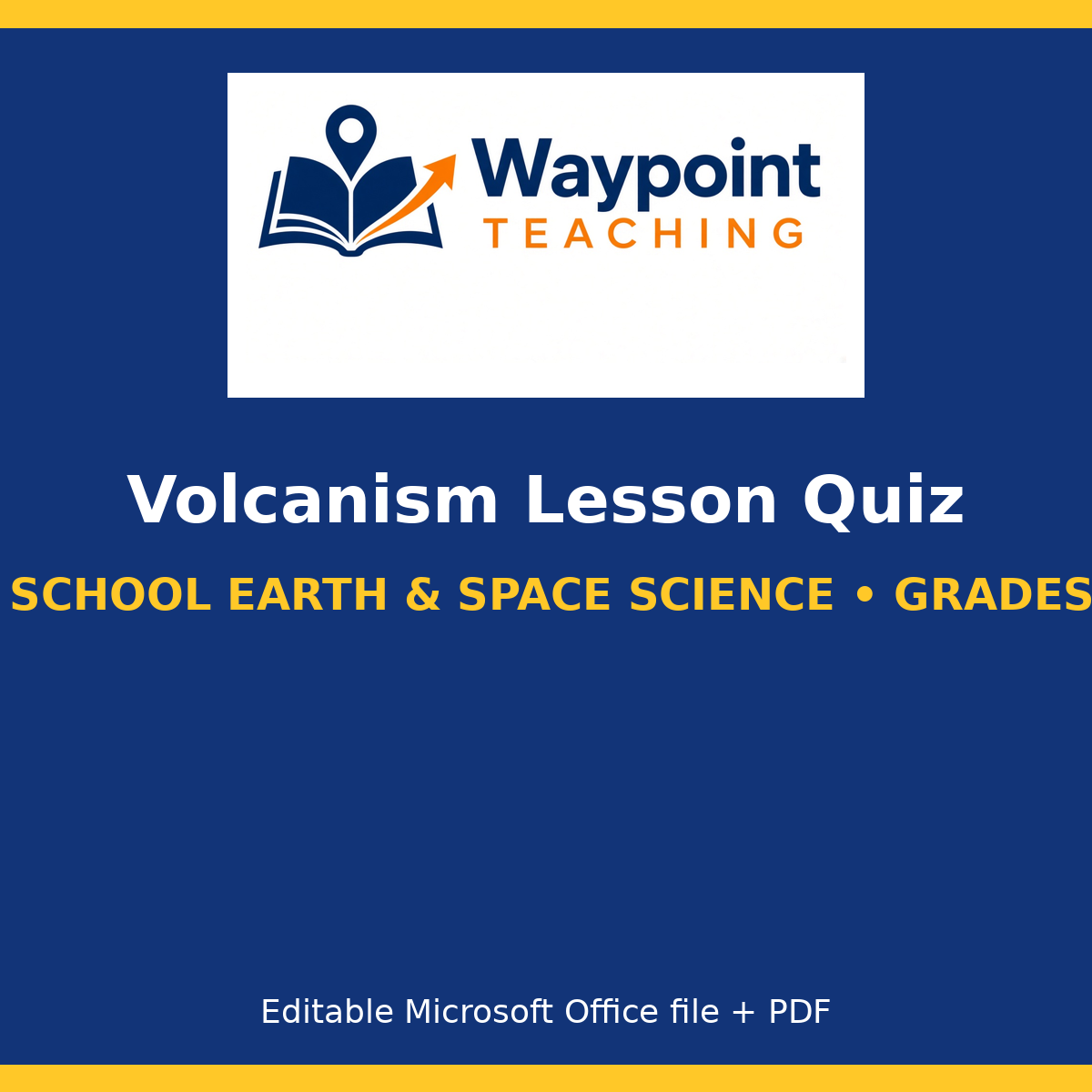 Volcanism Lesson Quiz cover