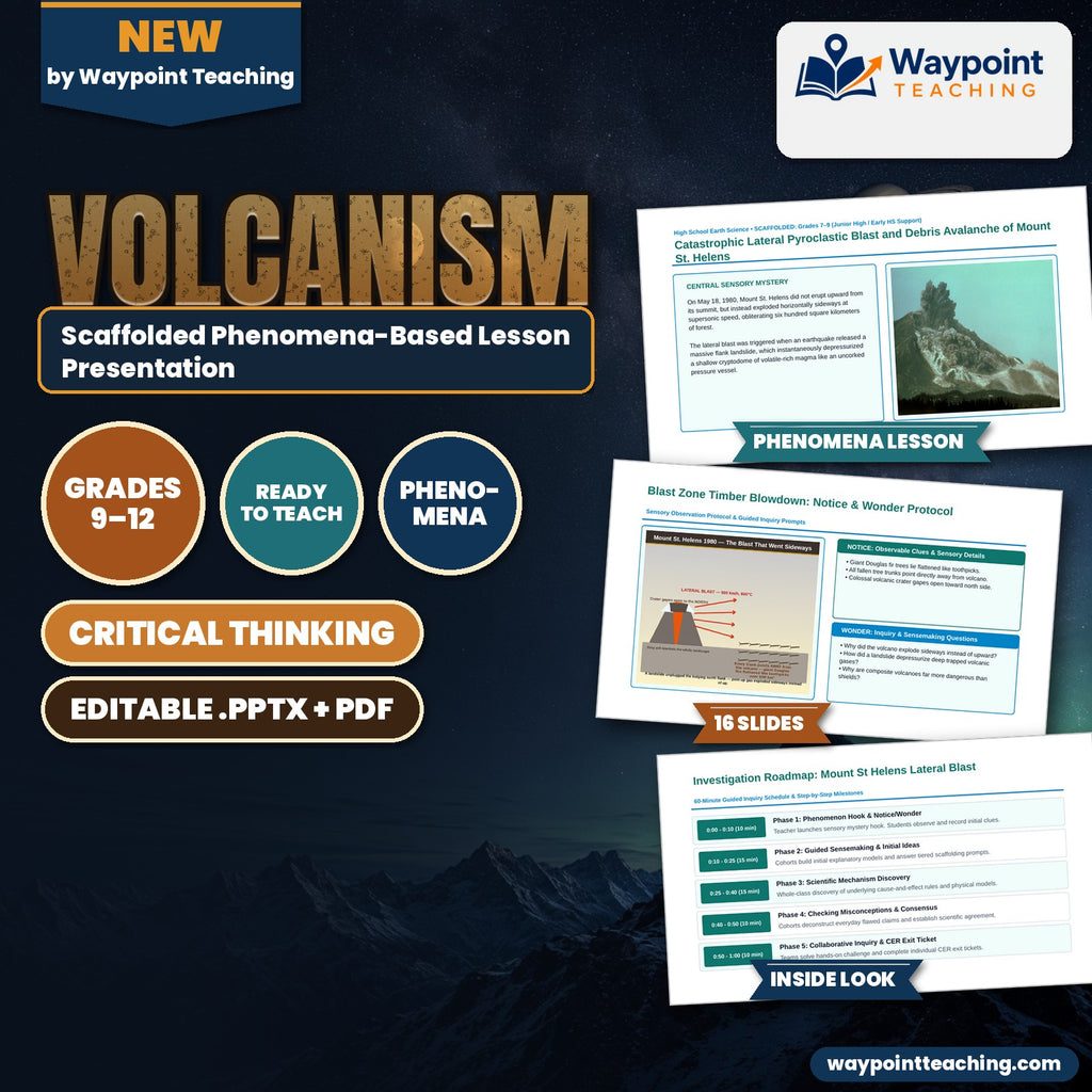 Volcanism Scaffolded Phenomena-Based Lesson: Catastrophic Lateral Pyroclastic Blast and Debris Avalanche of Mount St. Helens Presentation cover