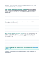 Volcanism Scaffolded Phenomena-Based Lesson: Catastrophic Lateral Pyroclastic Blast and Debris Avalanche of Mount St. Helens Student Response Sheet sample page