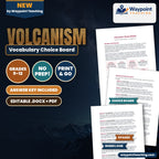 Volcanism Vocabulary Choice Board cover