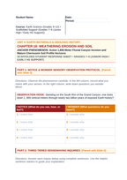Weathering, Erosion and Soil Scaffolded Phenomena-Based Lesson: Active 1,800-Meter Fluvial Canyon Incision and Mature Chernozem Soil Profile Horizons Student Response Sheet sample page