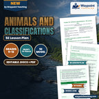 Animals and Classifications 5E Lesson Plan cover