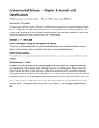 Animals and Classifications Model Response & Scoring Guide sample page