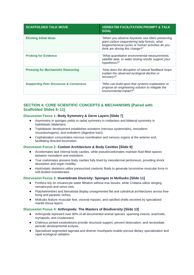 Animals and Classifications Scaffolded Phenomena-Based Lesson: Keystone Sea Otters Preserving Giant Carbon-Sequestering Kelp Forests Teacher Discussion Guide sample page