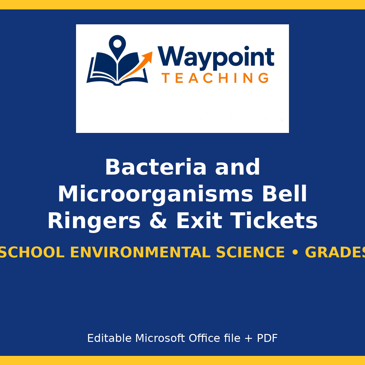 Bacteria and Microorganisms Bell Ringers & Exit Tickets cover