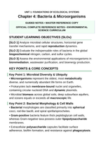 Bacteria and Microorganisms Guided Notes sample page