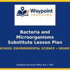 Bacteria and Microorganisms Substitute Lesson Plan cover