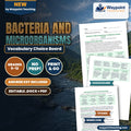 Bacteria and Microorganisms Vocabulary Choice Board cover