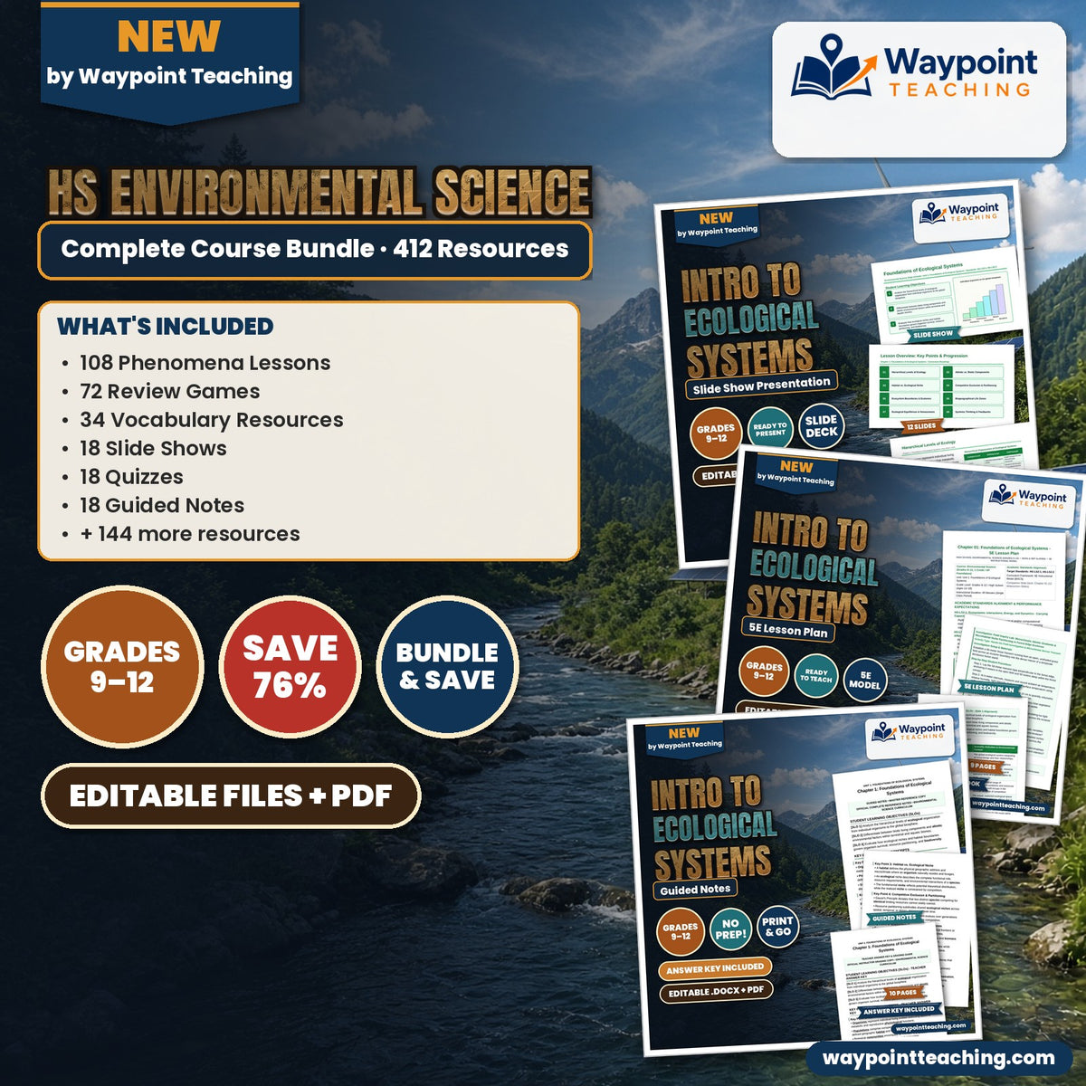 HS Environmental Science Complete Course Bundle cover