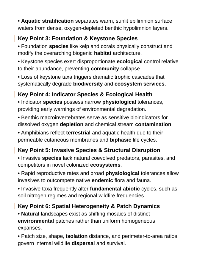 Ecosystem Structures Guided Notes sample page