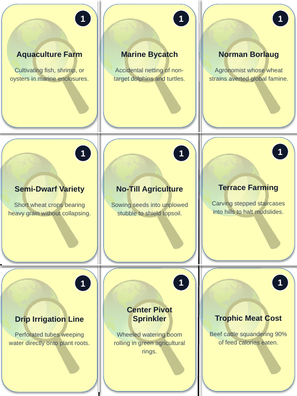Food Systems and Farming Trivia Board Game sample page