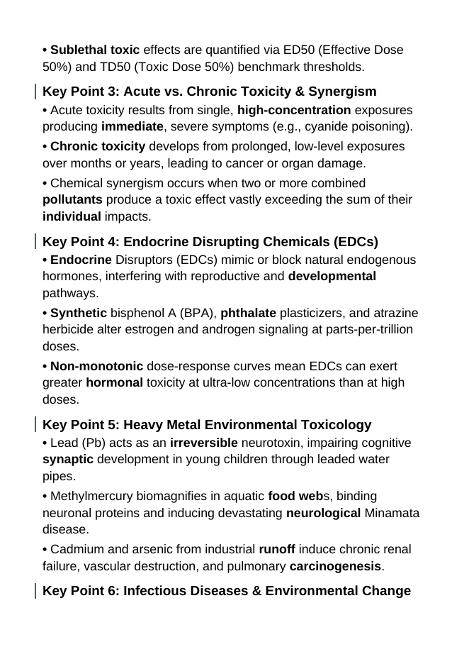 Health and the Environment Guided Notes sample page