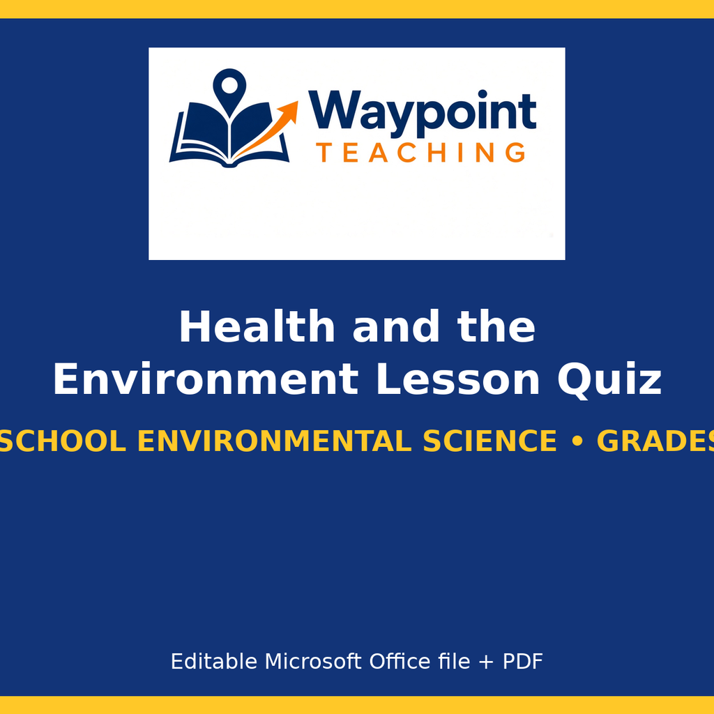 Health and the Environment Lesson Quiz cover