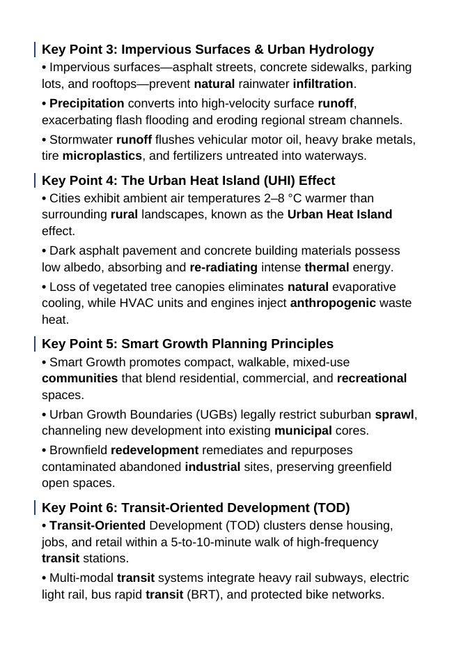 How Cities Use Land Guided Notes sample page