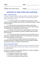 How Cities Use Land Lesson Quiz sample page