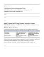 How Ecosystems Change Over Time Bell Ringers & Exit Tickets sample page