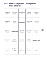 How Ecosystems Change Over Time BINGO Review Game sample page