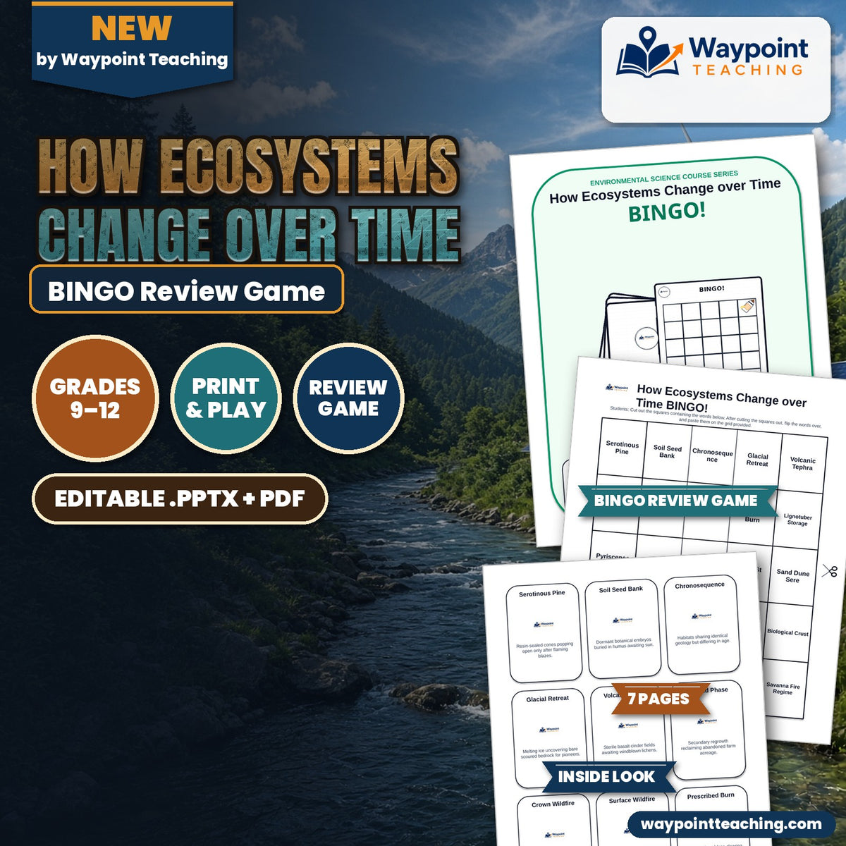 How Ecosystems Change Over Time BINGO Review Game cover
