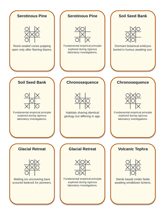 How Ecosystems Change Over Time Tic-Tac-Toe Review Game sample page