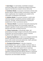 How Ecosystems Change Over Time Vocabulary Words & Definitions sample page
