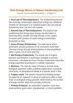 How Energy Moves in Nature Vocabulary Words & Definitions sample page