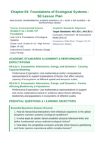 Intro to Ecological Systems 5E Lesson Plan sample page