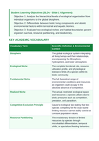 Intro to Ecological Systems 5E Lesson Plan sample page
