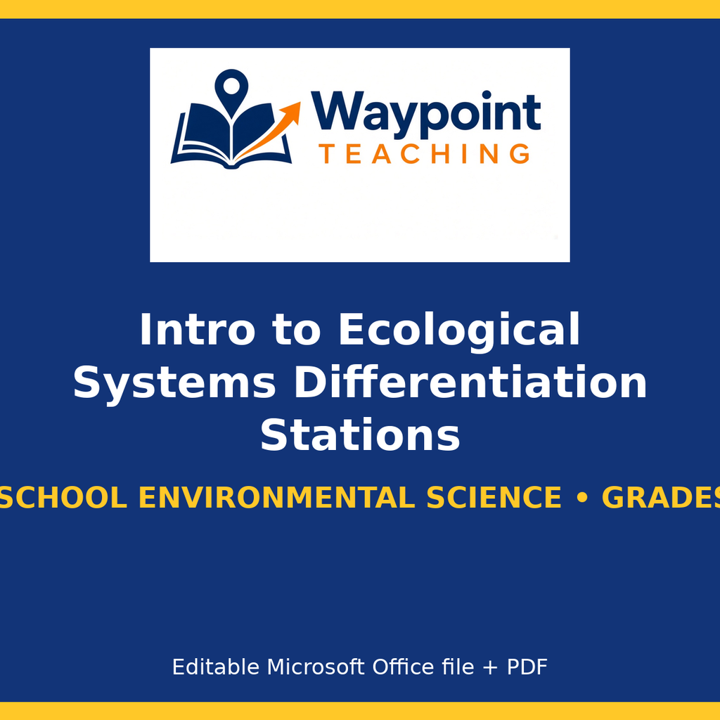 Intro to Ecological Systems Differentiation Stations cover