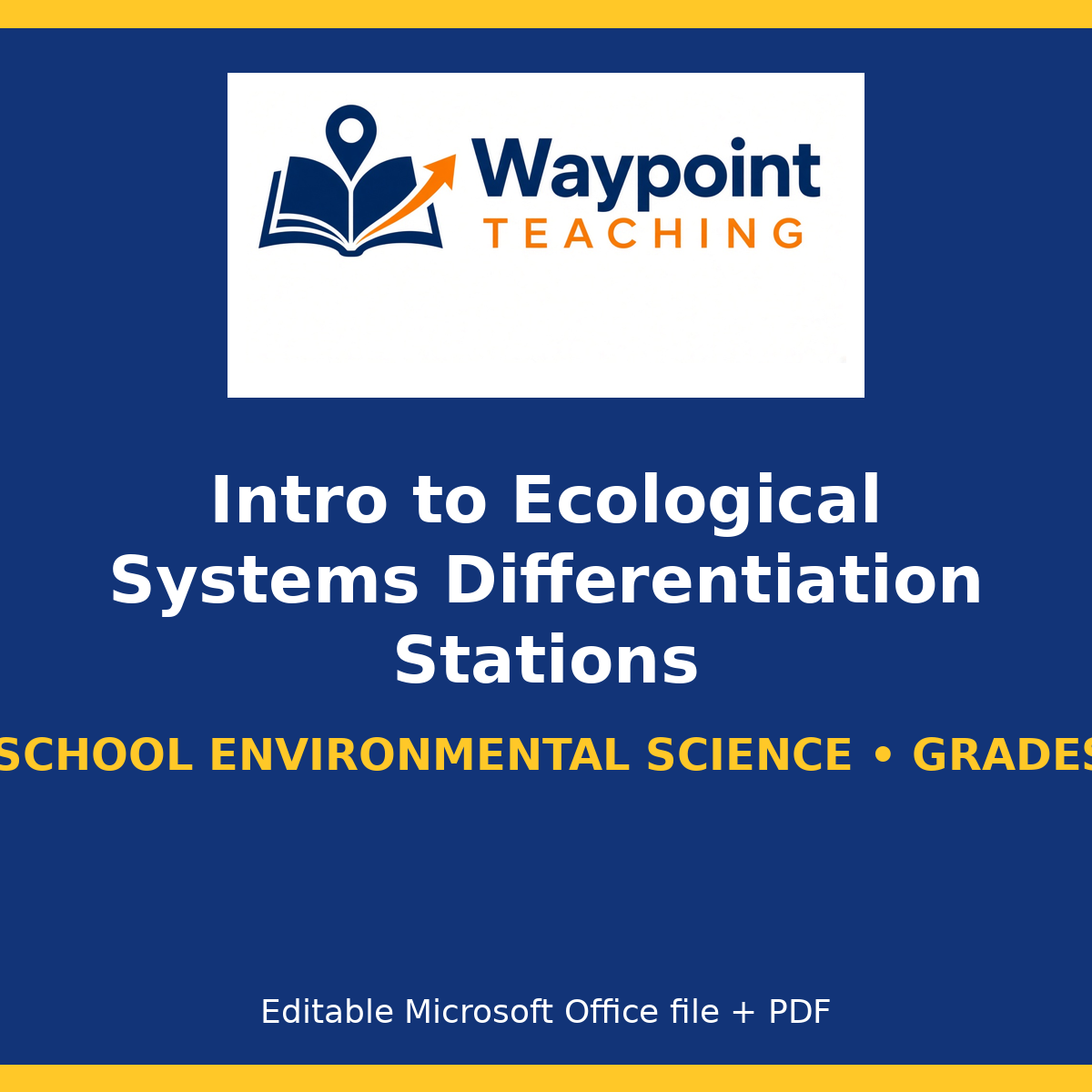 Intro to Ecological Systems Differentiation Stations cover