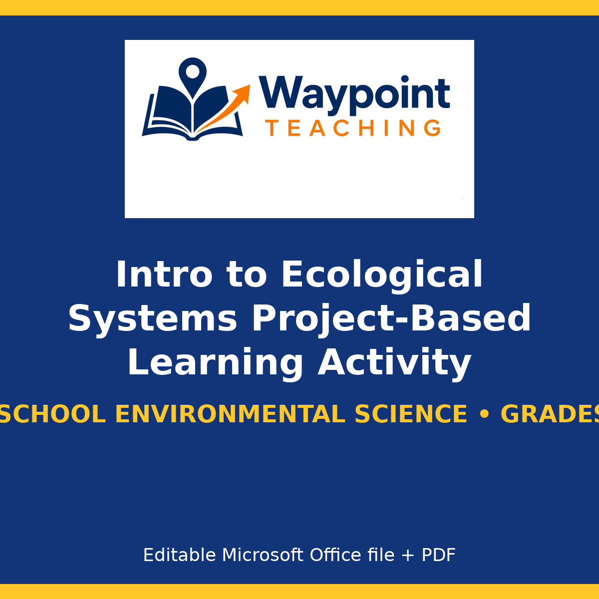 Intro to Ecological Systems Project-Based Learning Activity cover
