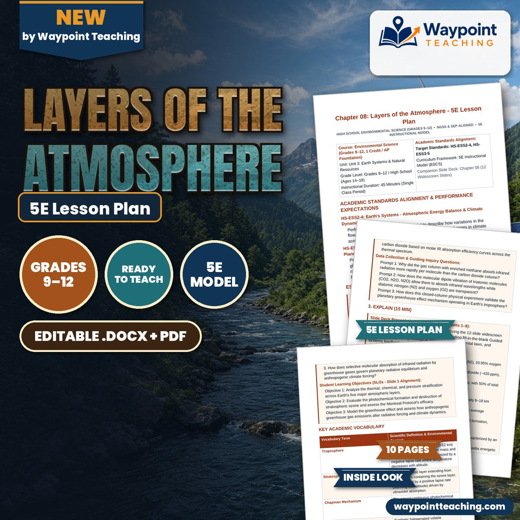 Layers of the Atmosphere 5E Lesson Plan cover