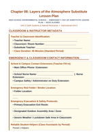 Layers of the Atmosphere Substitute Lesson Plan sample page