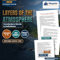 Layers of the Atmosphere Vocabulary Words & Definitions cover