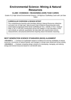 Mining and Natural Resources CER Task Cards sample page