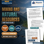 Mining and Natural Resources CER Task Cards cover