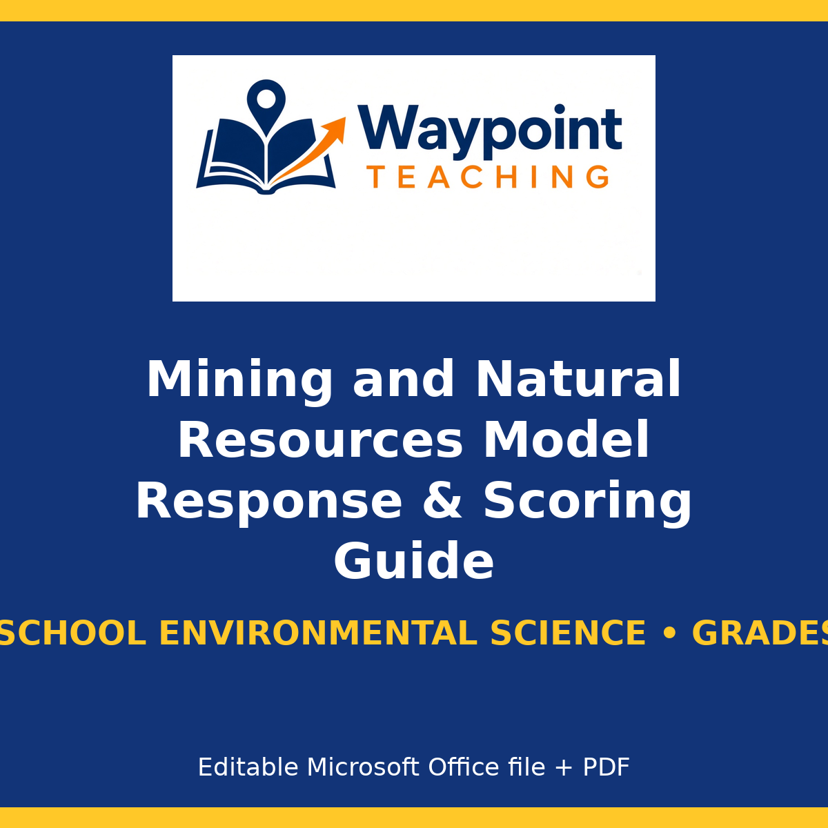 Mining and Natural Resources Model Response & Scoring Guide cover