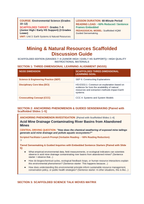 Mining and Natural Resources Scaffolded Phenomena-Based Lesson: Acid Mine Drainage Contaminating River Basins from Abandoned Mines Teacher Discussion Guide sample page