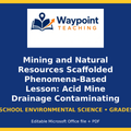 Mining and Natural Resources Scaffolded Phenomena-Based Lesson: Acid Mine Drainage Contaminating River Basins from Abandoned Mines Presentation cover