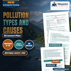 Pollution Types and Causes 5E Lesson Plan cover