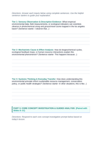 Pollution Types and Causes Scaffolded Phenomena-Based Lesson: Photochemical Smog and Ground-Level Ozone Trapped in the Los Angeles Basin Student Response Sheet sample page