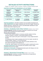 Pollution Types and Causes Vocabulary Choice Board sample page