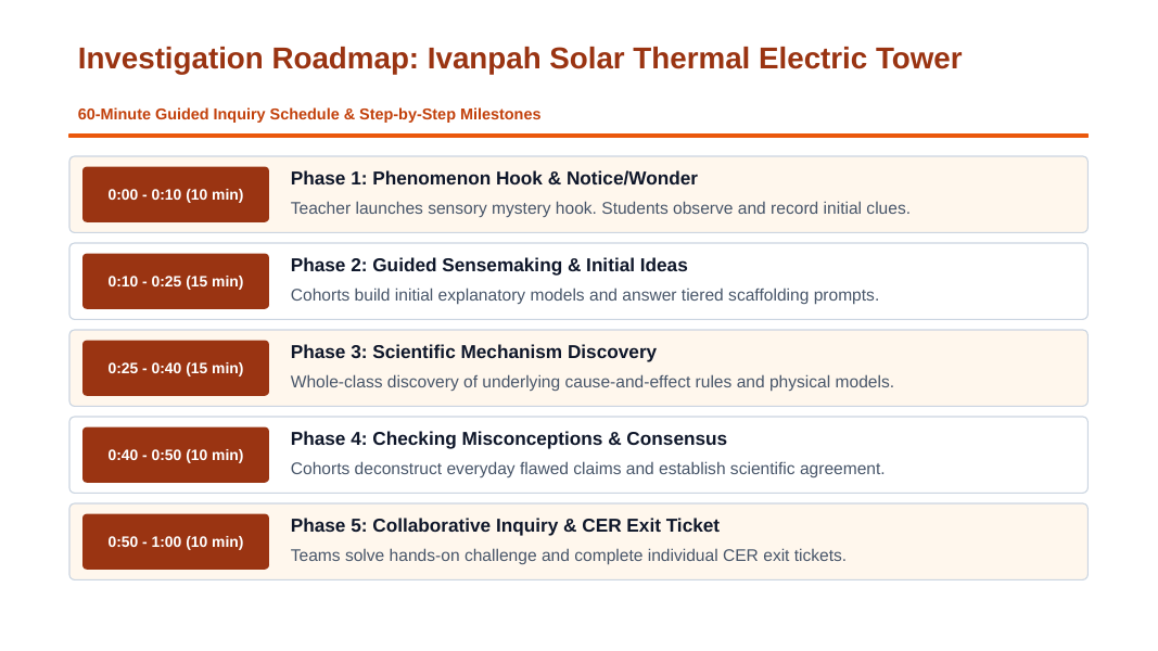Renewable vs. Nonrenewable Resources Scaffolded Phenomena-Based Lesson: 170,000 Heliostat Mirrors Powering the Ivanpah Solar Thermal Plant Presentation sample page