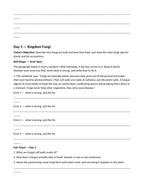 Six Kingdoms of Life Bell Ringers & Exit Tickets sample page