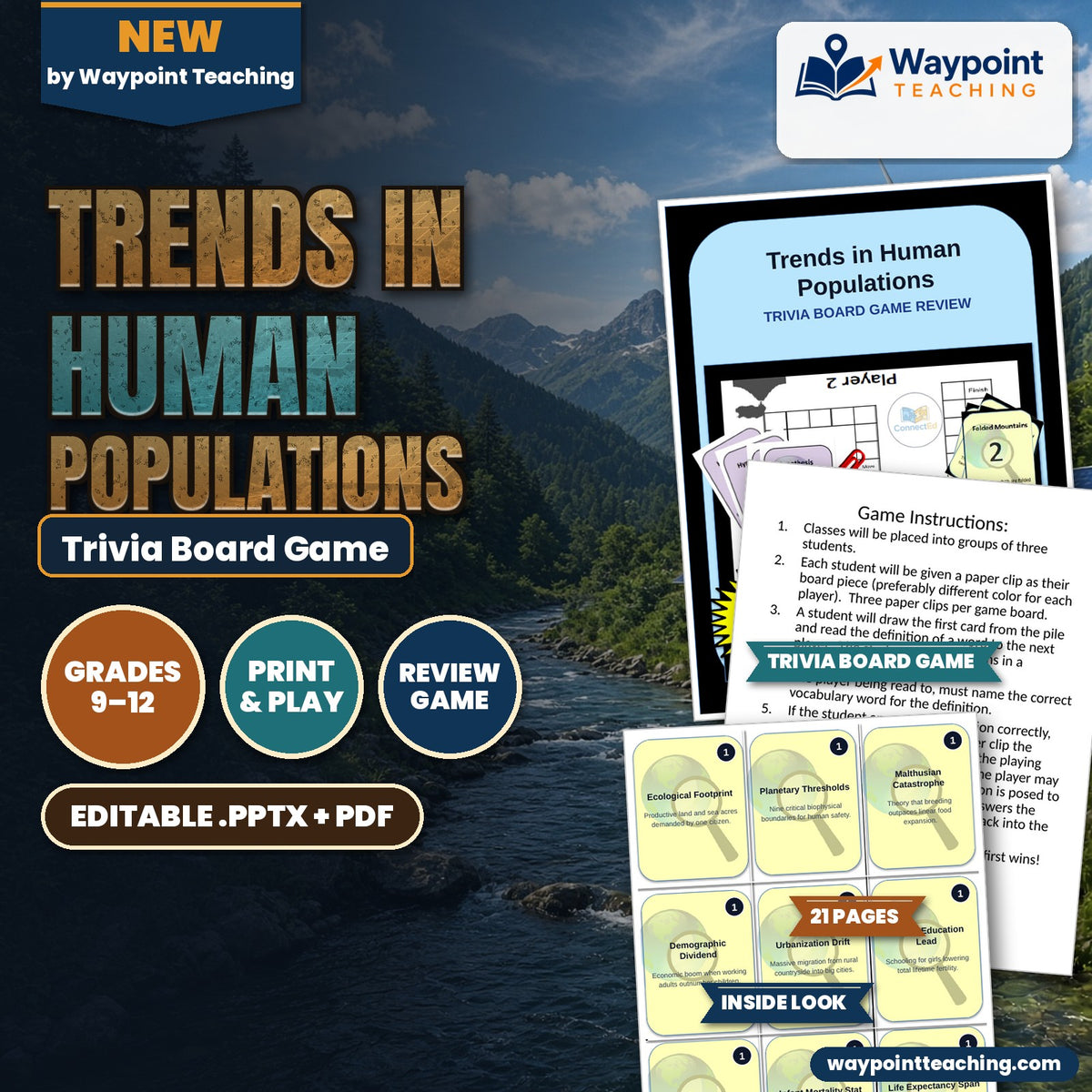 Trends in Human Populations Trivia Board Game cover