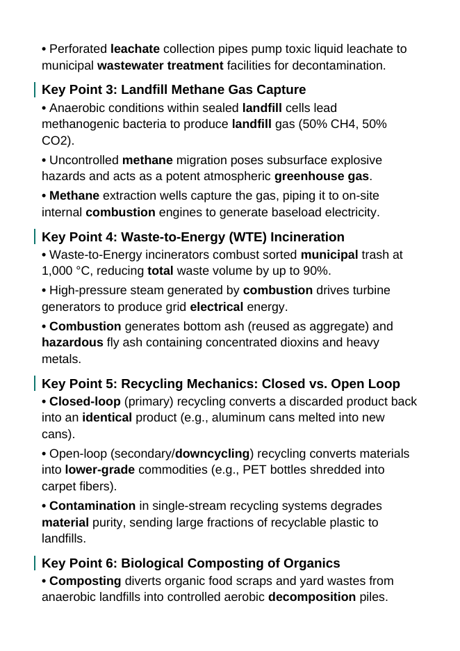 Waste and Recycling Basics Guided Notes sample page