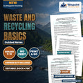 Waste and Recycling Basics Guided Notes cover