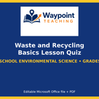 Waste and Recycling Basics Lesson Quiz cover